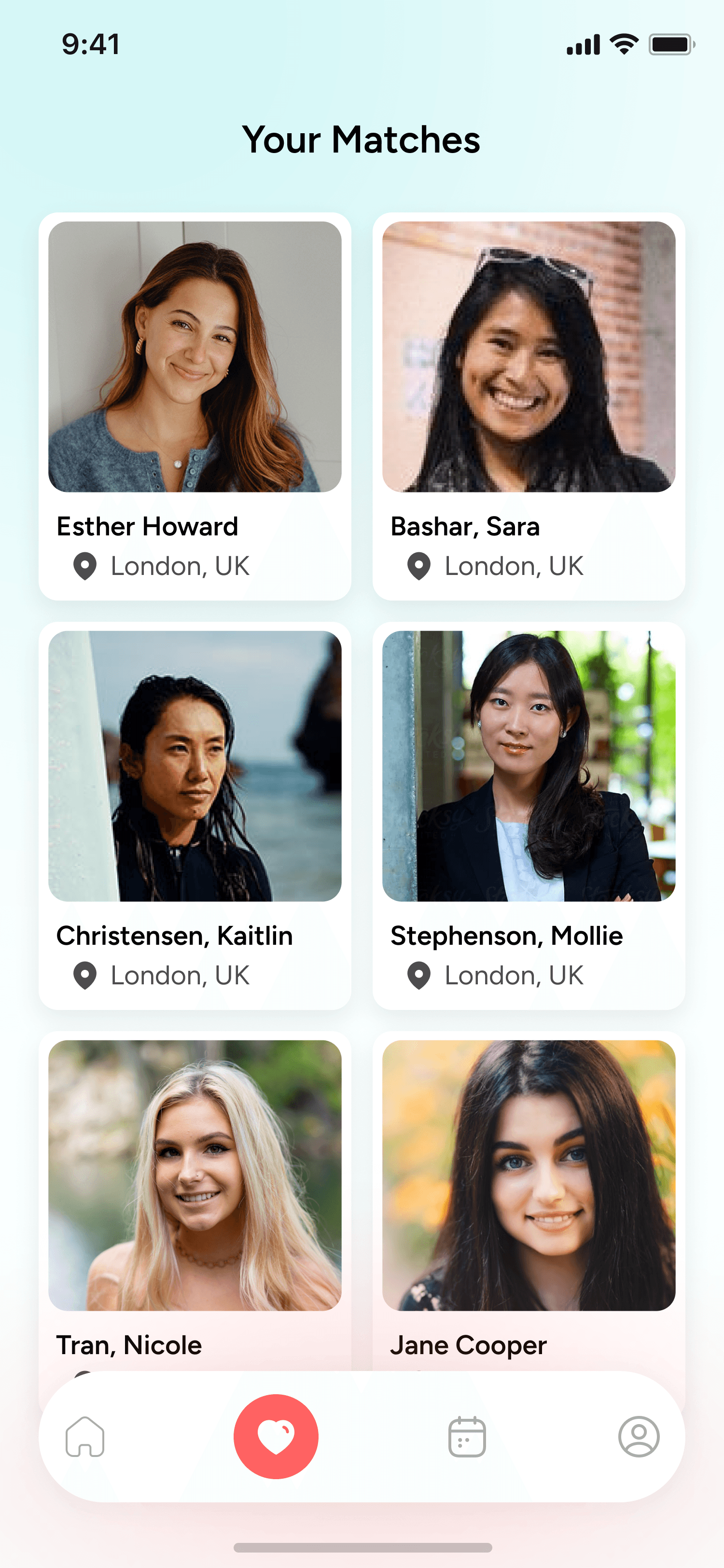 Your Matches screenshot